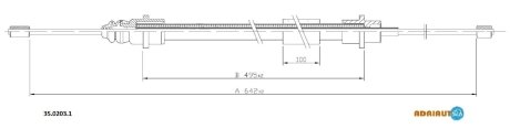 Трос ручного тормоза ADRIAUTO 3502031