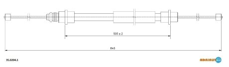 Трос ручного тормоза ADRIAUTO 3502041