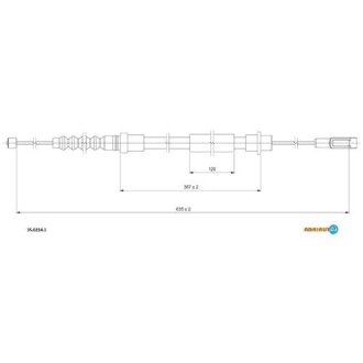 Трос ручного тормоза ADRIAUTO 3502141