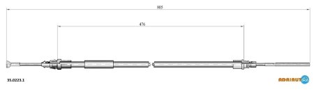 Трос ручного тормоза ADRIAUTO 3502231 (фото 1)
