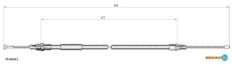 Трос ручного тормоза ADRIAUTO 3502241