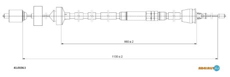 Трос, управление сцеплением ADRIAUTO 41.0104.1