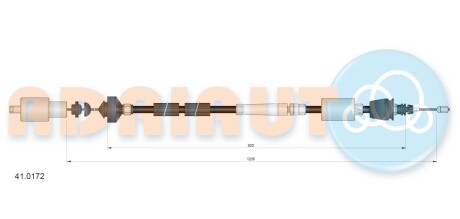 Трос, управление сцеплением ADRIAUTO 41.0172