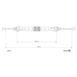 Трос ручного гальма Renault Duster задній (вир-во) ADRIAUTO 41.0201.2