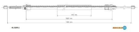 Трос ручного тормоза ADRIAUTO 41.0209.1