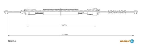 Трос ручного тормоза ADRIAUTO 4102191 (фото 1)