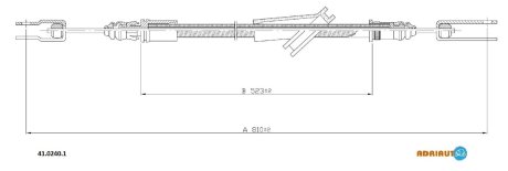 Трос ручного тормоза ADRIAUTO 4102401