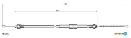 Трос, стояночная тормозная система ADRIAUTO 41.0266.1