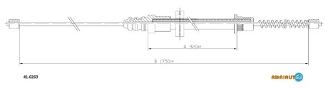 Трос, стояночная тормозная система ADRIAUTO 41.0269