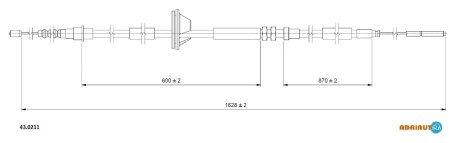 Трос ручного тормоза ADRIAUTO 430211