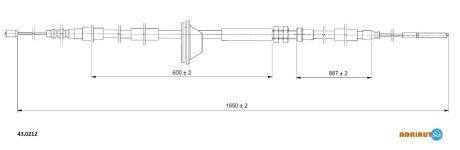 Трос ручного тормоза ADRIAUTO 430212