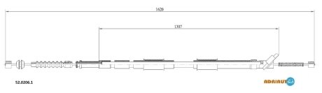 Трос ручного тормоза ADRIAUTO 5202061