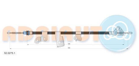 Трос ручного тормоза ADRIAUTO 5202751