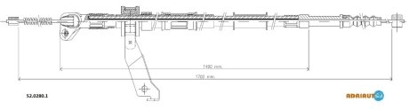 Трос зупиночних гальм ADRIAUTO 5202801