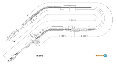 Трос, управление сцеплением ADRIAUTO 55.0157.2