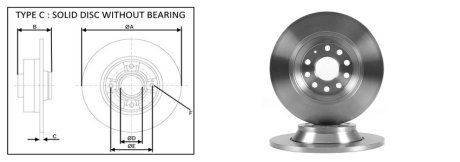 Диск тормозной передний (кратно 2) VW TOURAN (5T1) (15-), SKODA KODIAQ (NS7,NV7,NS6) (16-) APPLUS APLUS 61470AP