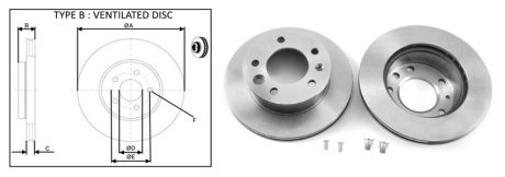 Диск тормозной передний (кратно 2) VW LT 28-35 II автобус (2DB, (04/96-07/06) APPLUS APLUS 61636AP