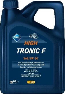 Олива моторна High Tronic F SAE 5W30 (4 Liter) ARAL 15F458