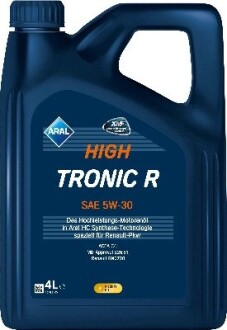 Олива моторна High Tronic R SAE 5W30 (4 Liter) ARAL 15F45A