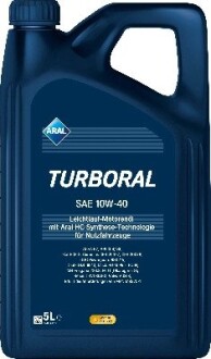 Олива моторна Turboral SAE 10W40 (5 Liter) ARAL 15F45C