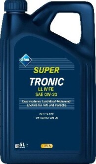 Олива моторна Super Tronic LL IV FE SAE 0W20 (5 Liter) ARAL 15F460