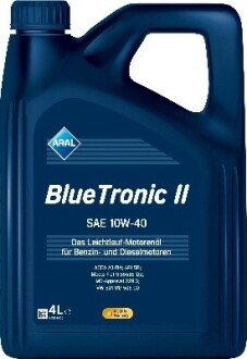 Олива моторна Blue Tronic II SAE 10W40 (4 Liter) ARAL 15F470