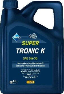 Олива моторна Super Tronic K SAE 5W30 (4 Liter) ARAL 15F476