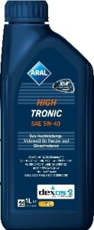 Олива моторна High Tronic SAE 5W40 (1 Liter) ARAL 15F47B