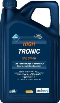 Олива моторна High Tronic SAE 5W40 (5 Liter) ARAL 15F47D