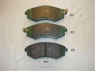 Колодки гальмівні дискові, комплект ASHIKA 50-0S-S02 (фото 1)