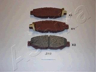 Колодки гальмівні дискові, комплект ASHIKA 51-02-212 (фото 1)