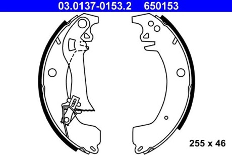 Комплект тормозных колодок ATE 03.0137-0153.2