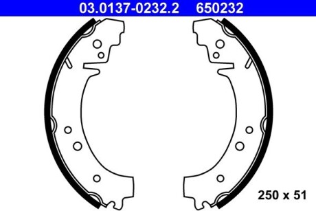 Комплект тормозных колодок ATE 03.0137-0232.2