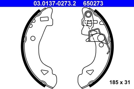 Комплект тормозных колодок ATE 03.0137-0273.2