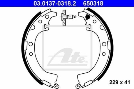 Комплект тормозных колодок ATE 03.0137-0318.2