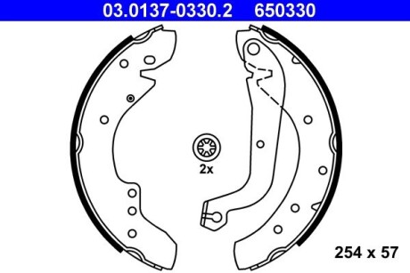 Комплект тормозных колодок ATE 03.0137-0330.2