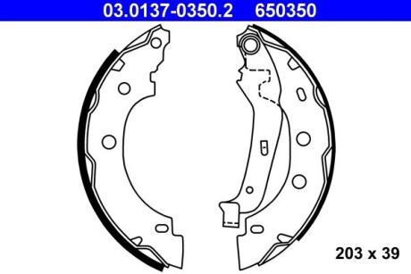 Комплект тормозных колодок ATE 03.0137-0350.2