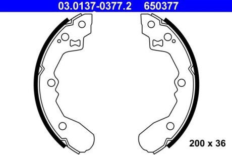 Комплект тормозных колодок ATE 03.0137-0377.2