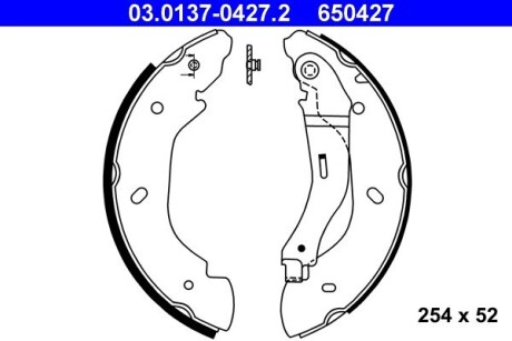 Комплект тормозных колодок ATE 03.0137-0427.2