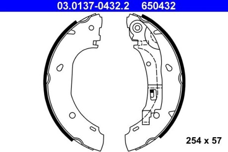 Комплект тормозных колодок ATE 03.0137-0432.2