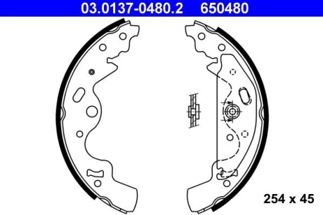 Комплект тормозных колодок ATE 03.0137-0480.2