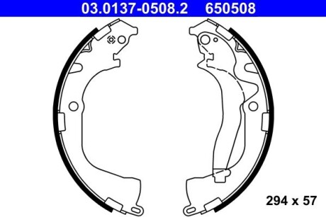 Комплект тормозных колодок ATE 03.0137-0508.2