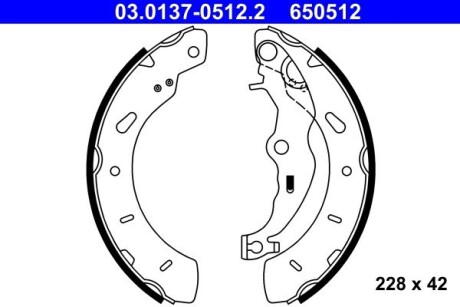 Комплект тормозных колодок ATE 03.0137-0512.2