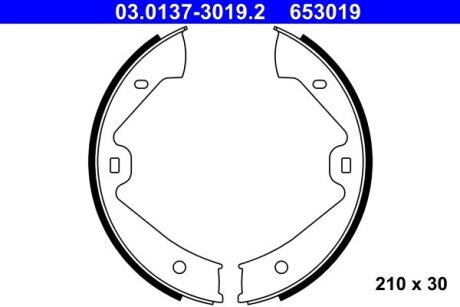 Колодки гальмівні барабанні к-кт ATE 03.0137-3019.2