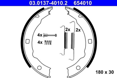 Комплект тормозных колодок ATE 03.0137-4010.2