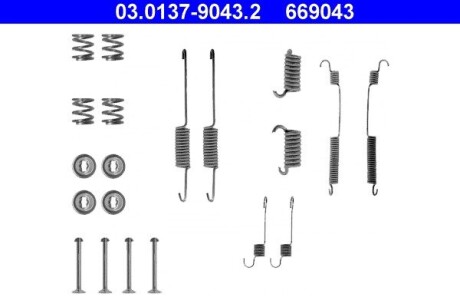 Комплектующие, тормозная колодка ATE 03.0137-9043.2 (фото 1)