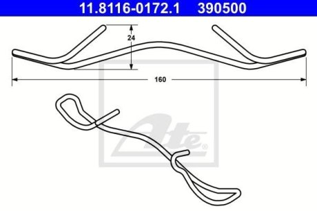 Комплект монтажний колодок ATE 11.8116-0172.1