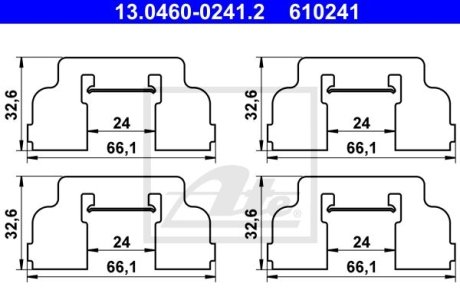 Комплектуючі для гальмівних колодок ATE 13046002412 (фото 1)