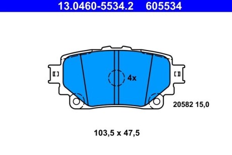 Тормозные колодки ATE 13046055342