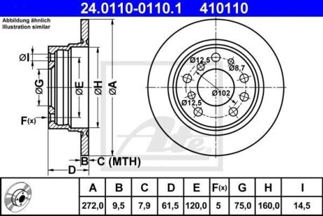 Тормозной диск ATE 24.0110-0110.1 (фото 1)